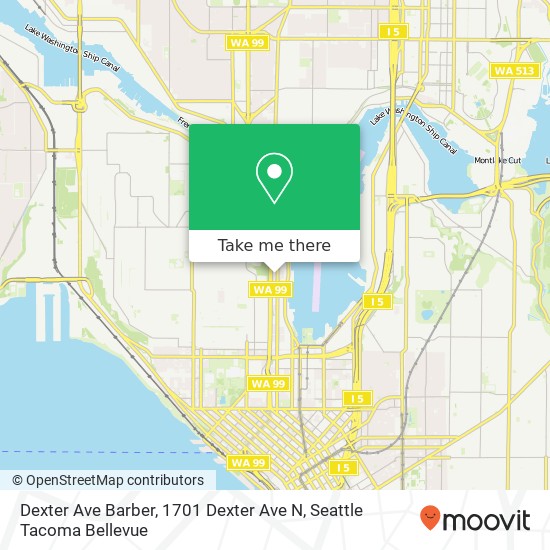 Mapa de Dexter Ave Barber, 1701 Dexter Ave N