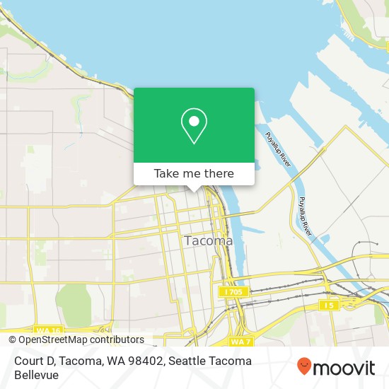 Mapa de Court D, Tacoma, WA 98402