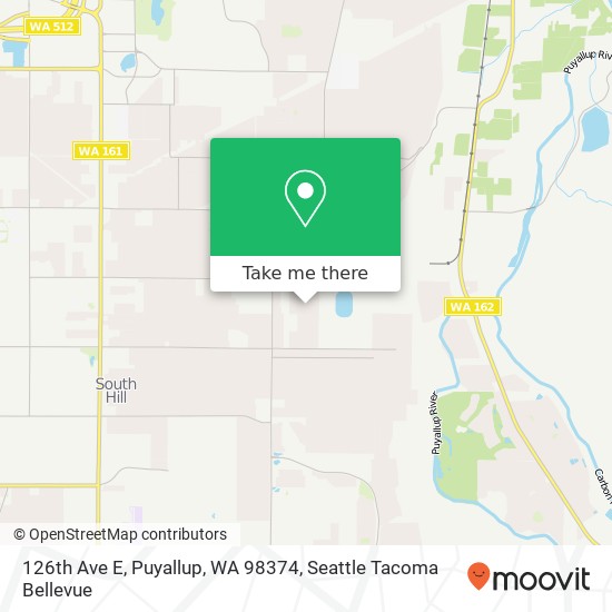 Mapa de 126th Ave E, Puyallup, WA 98374