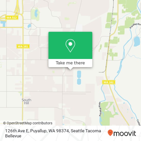 Mapa de 126th Ave E, Puyallup, WA 98374