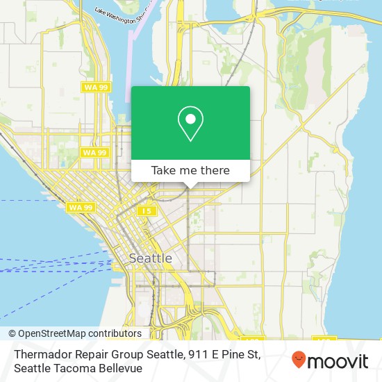 Mapa de Thermador Repair Group Seattle, 911 E Pine St