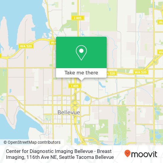 Center for Diagnostic Imaging Bellevue - Breast Imaging, 116th Ave NE map