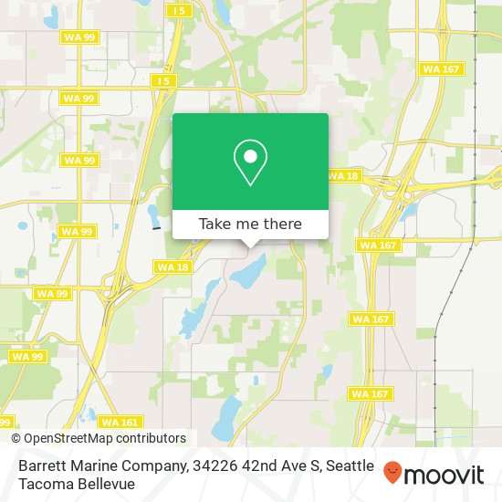 Mapa de Barrett Marine Company, 34226 42nd Ave S