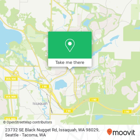 Mapa de 23732 SE Black Nugget Rd, Issaquah, WA 98029