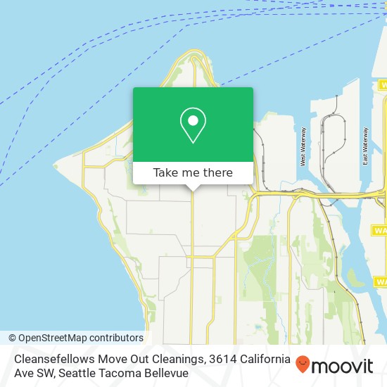 Mapa de Cleansefellows Move Out Cleanings, 3614 California Ave SW