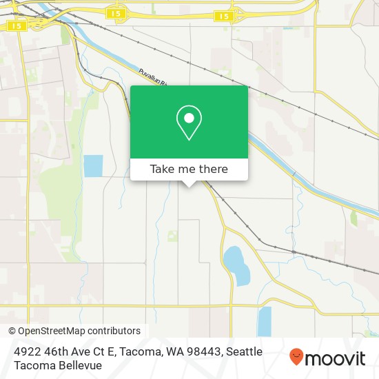 Mapa de 4922 46th Ave Ct E, Tacoma, WA 98443