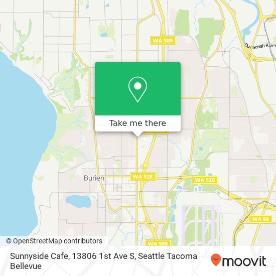 Sunnyside Cafe, 13806 1st Ave S map