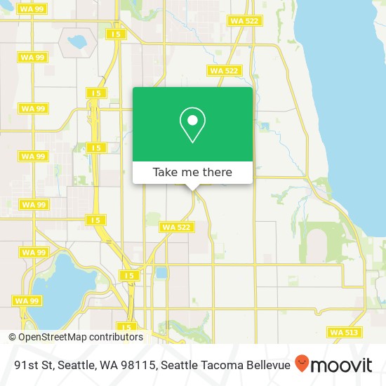 Mapa de 91st St, Seattle, WA 98115