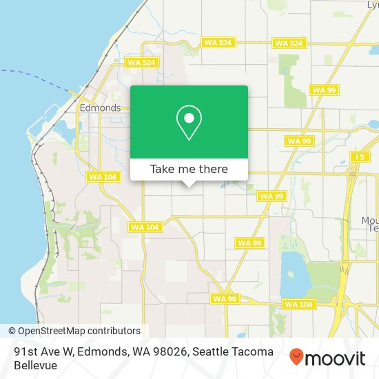 Mapa de 91st Ave W, Edmonds, WA 98026