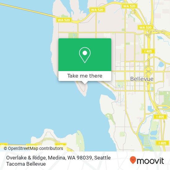 Mapa de Overlake & Ridge, Medina, WA 98039