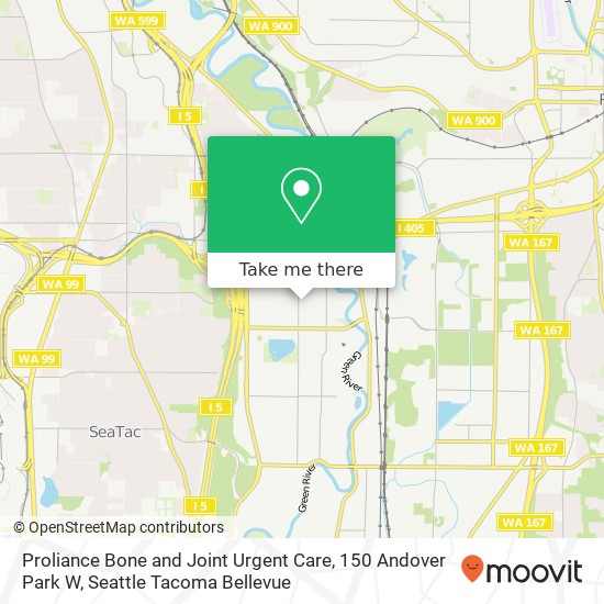 Mapa de Proliance Bone and Joint Urgent Care, 150 Andover Park W