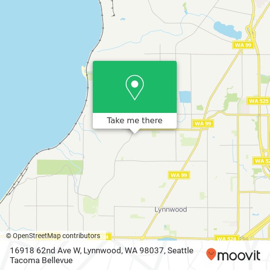 Mapa de 16918 62nd Ave W, Lynnwood, WA 98037