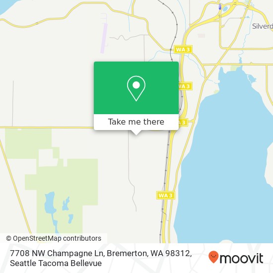 Mapa de 7708 NW Champagne Ln, Bremerton, WA 98312