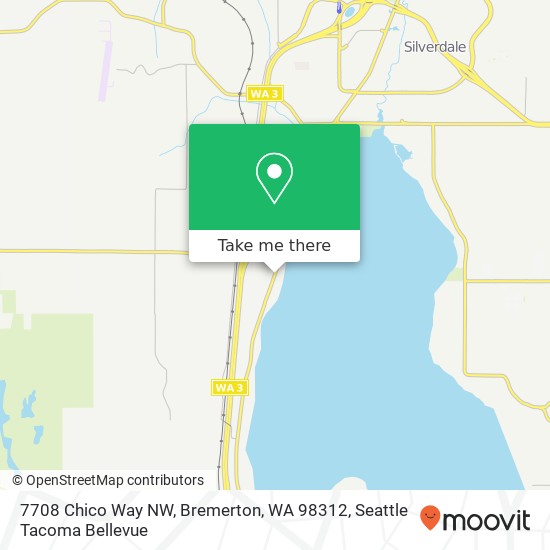 Mapa de 7708 Chico Way NW, Bremerton, WA 98312