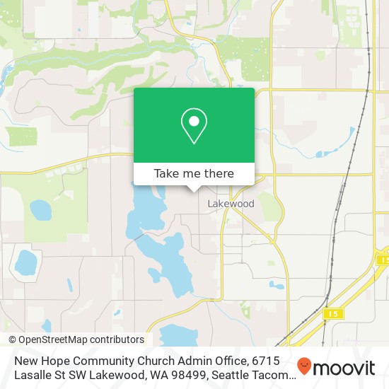 New Hope Community Church Admin Office, 6715 Lasalle St SW Lakewood, WA 98499 map