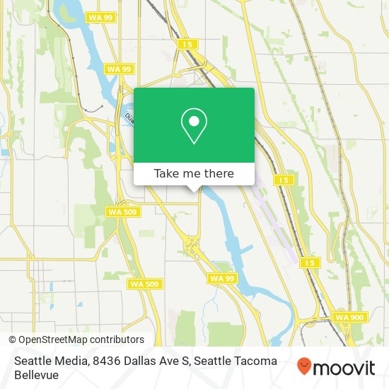 Mapa de Seattle Media, 8436 Dallas Ave S