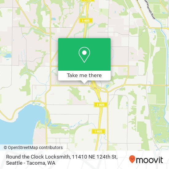 Round the Clock Locksmith, 11410 NE 124th St map