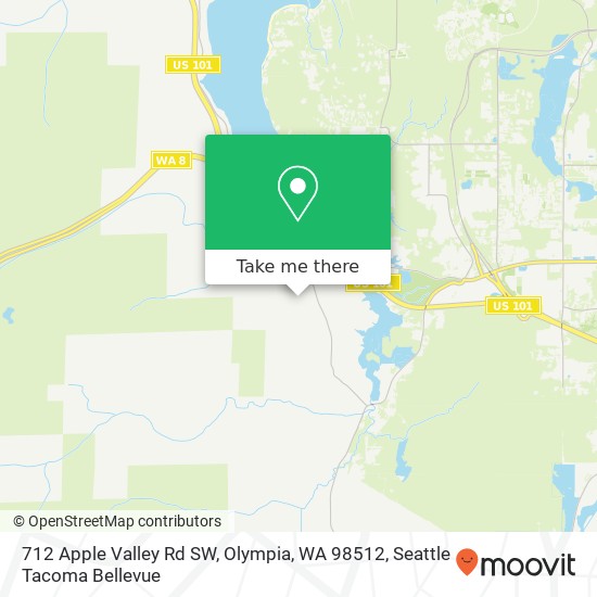 Mapa de 712 Apple Valley Rd SW, Olympia, WA 98512