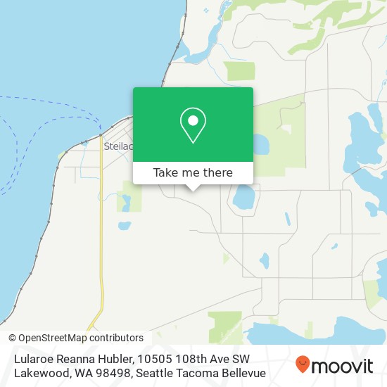 Mapa de Lularoe Reanna Hubler, 10505 108th Ave SW Lakewood, WA 98498
