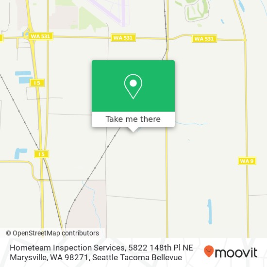 Mapa de Hometeam Inspection Services, 5822 148th Pl NE Marysville, WA 98271