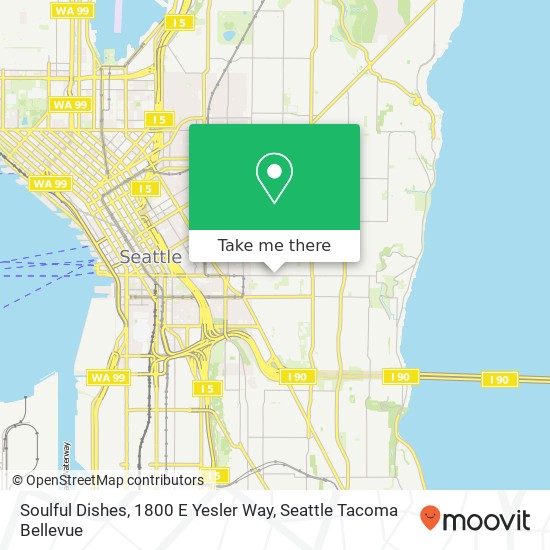 Mapa de Soulful Dishes, 1800 E Yesler Way