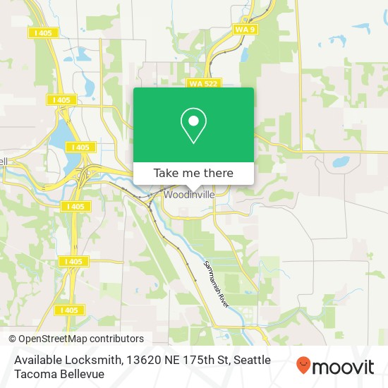 Mapa de Available Locksmith, 13620 NE 175th St