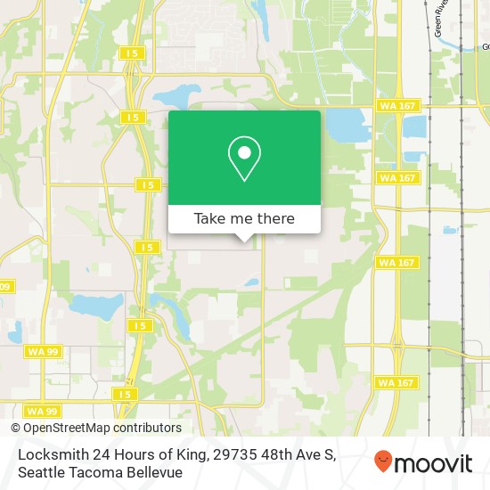 Mapa de Locksmith 24 Hours of King, 29735 48th Ave S
