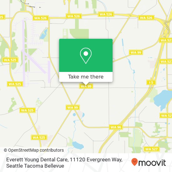 Mapa de Everett Young Dental Care, 11120 Evergreen Way