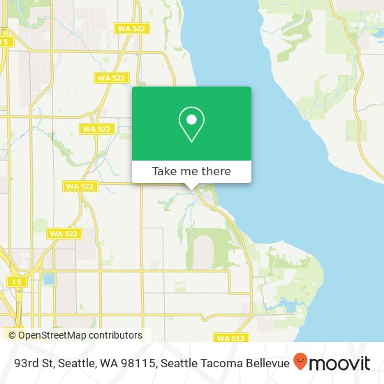 Mapa de 93rd St, Seattle, WA 98115