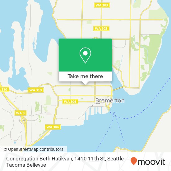 Congregation Beth Hatikvah, 1410 11th St map