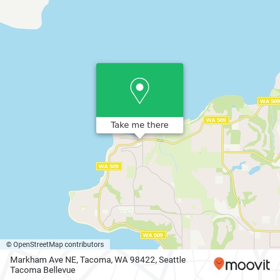 Markham Ave NE, Tacoma, WA 98422 map