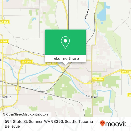 Mapa de 594 State St, Sumner, WA 98390