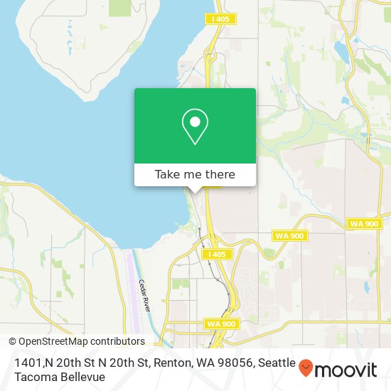 Mapa de 1401,N 20th St N 20th St, Renton, WA 98056