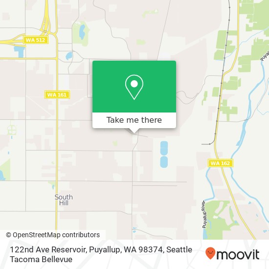Mapa de 122nd Ave Reservoir, Puyallup, WA 98374