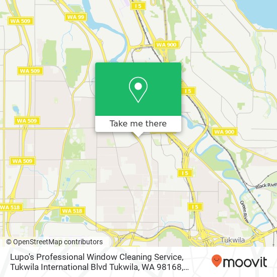 Lupo's Professional Window Cleaning Service, Tukwila International Blvd Tukwila, WA 98168 map