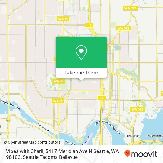 Mapa de Vibes with Charli, 5417 Meridian Ave N Seattle, WA 98103