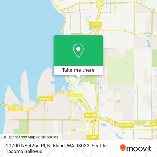 Mapa de 10700 NE 42nd Pl, Kirkland, WA 98033