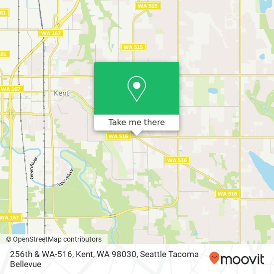 Mapa de 256th & WA-516, Kent, WA 98030