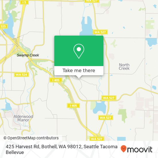 425 Harvest Rd, Bothell, WA 98012 map