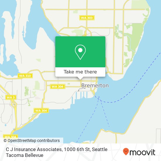 C J Insurance Associates, 1000 6th St map