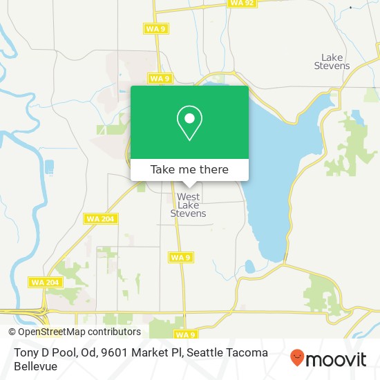Mapa de Tony D Pool, Od, 9601 Market Pl