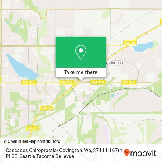 Mapa de Cascades Chiropractic- Covington, Wa, 27111 167th Pl SE