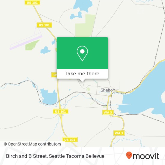 Mapa de Birch and B Street