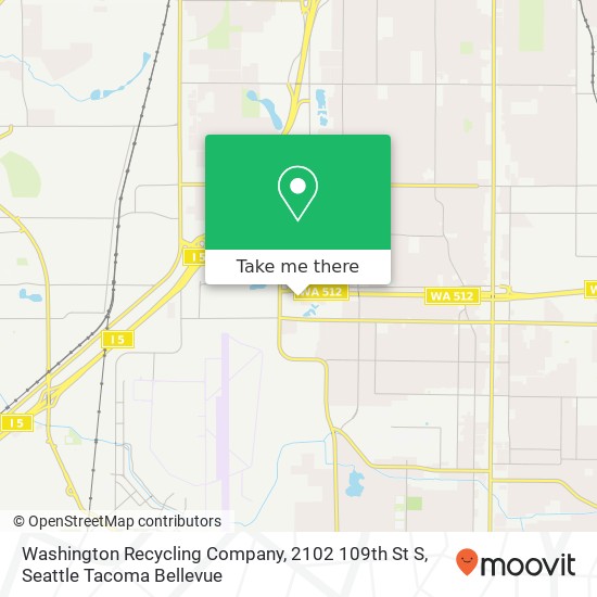 Mapa de Washington Recycling Company, 2102 109th St S