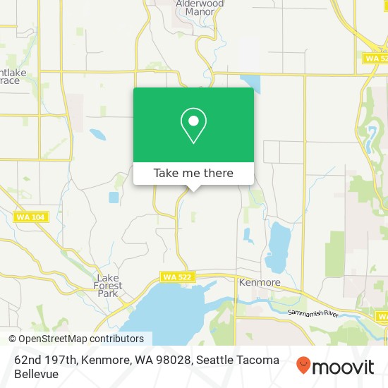 Mapa de 62nd 197th, Kenmore, WA 98028