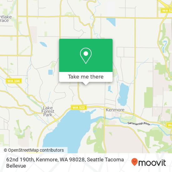 Mapa de 62nd 190th, Kenmore, WA 98028