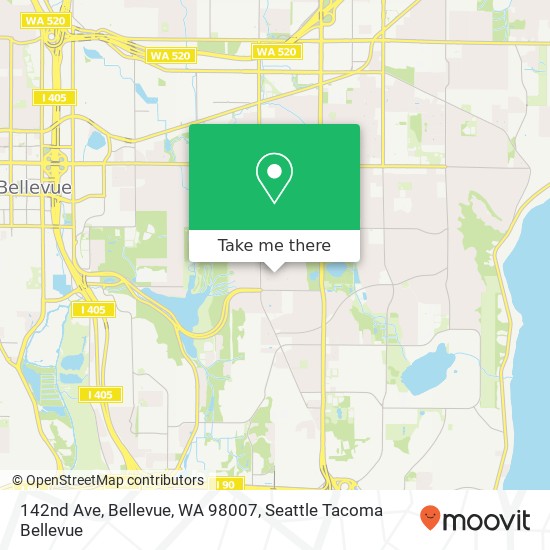 Mapa de 142nd Ave, Bellevue, WA 98007