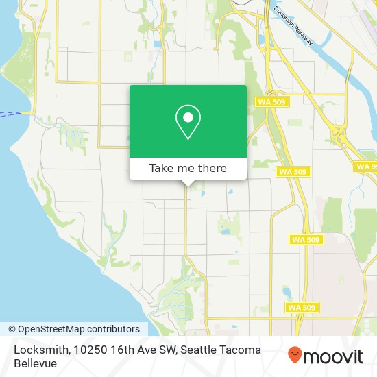 Mapa de Locksmith, 10250 16th Ave SW