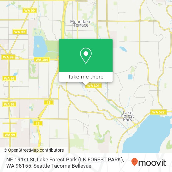 NE 191st St, Lake Forest Park (LK FOREST PARK), WA 98155 map