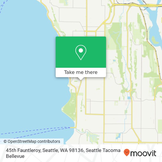 45th Fauntleroy, Seattle, WA 98136 map